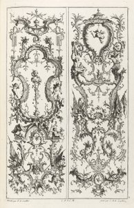 Deux panneaux avec motifs grotesques