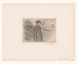 Homme avec chapeau sous la pluie