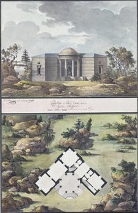 Pavillon dans le jardin anglais
