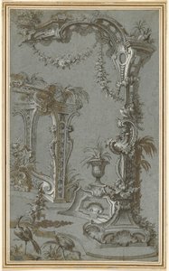 Un treillis de jardin rococo et un belvédère - Jean François de Cuvilliés I