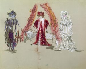 Décor de scène avec figurines pour la première