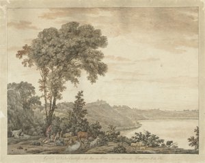 Vue de Castel Gandolfo et du lac d