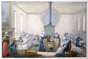 Enfants trouvés (orphelinat) - Lithographie par Marlet, fin du XIXe siècle