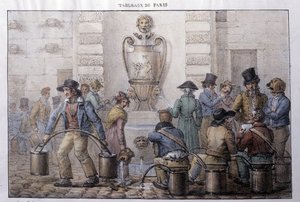 Ancienne rue métier à Paris : porteur d