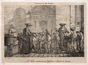 Scènes de Paris : Les Frères Conduisant les Enfants à Saint-Nicolas-des-Champs