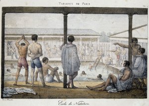 École de natation - dans "Peintures de Paris" par Marlet