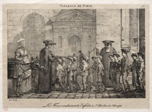 Scènes de Paris : Les Frères Conduisant les Enfants à Saint-Nicolas-des-Champs