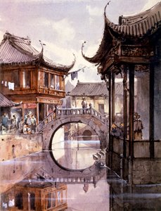 Vue de Shanghai, Chine, vers 1860