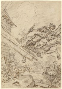 Don Quichotte attaquant le moulin à vent