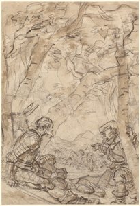Don Quichotte et Sancho Panza assistent à l