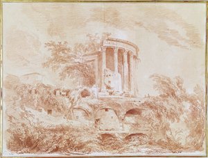 Temple de la Sibylle à Tivoli - Jean Honore Fragonard