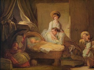La visite à la nursery, vers 1775