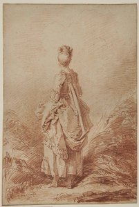 Jeune femme regardant en arrière - Jean Honore Fragonard