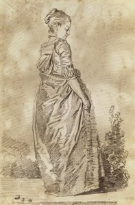 Jeune femme marchant - Jean Honore Fragonard