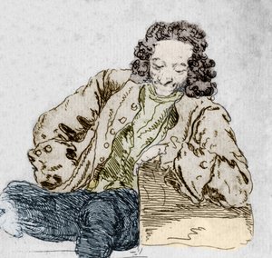 Portrait de François Marie Arouet, dit Voltaire (1694-1778) (détail) d