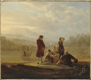 Voltaire et les paysans de Ferney, vers 1770
