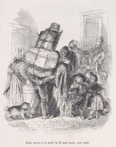 Nous serons à votre porte à midi sans faute. des Petites Misères de la vie humaine