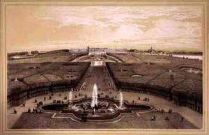 Vue générale du parc et du palais de Versailles, publié par Auguste Bry - Jean Jacottet