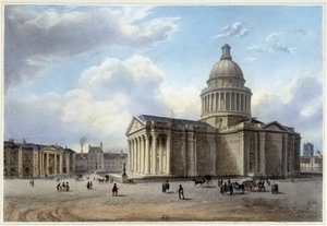 Le Panthéon - dans « Promenade dans Paris et ses environs », dessiné par Jacottet et Benoist, vers 1840