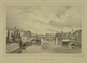 Vue du Pont Royal, publiée par Auguste Bry - Jean Jacottet