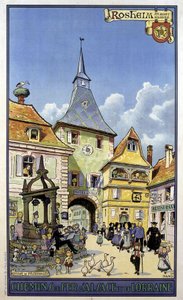 Retour de pèlerinage de Mont Sainte Odile à Rosheim - Affiche des chemins de fer d