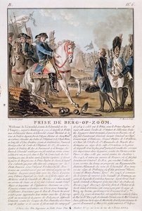 La Prise de Berg-op-Zoom, Pays-Bas, 1747, gravé par Jean Baptiste Morret, 1787