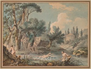 Nus dans un paysage - Jean Jacques François Lebarbier, called Le Barbier L’Aîné