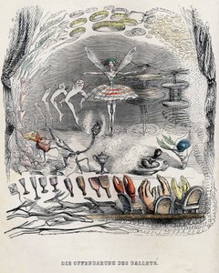 Les révélations du ballet, années 1840 - Jean Jacques Grandville