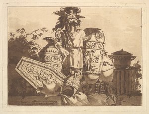 Composition avec antiquités, du Recueil de Compositions par Lagrenée Le Jeune, 1782-84