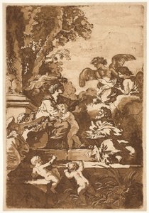 Sainte Famille avec les anges - Jean Jacques Lagrenee