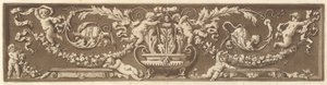 Frise ornementale avec putti, feuilles d