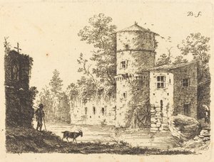 Ancienne tour avec un moulin à eau - Jean Jacques de Boissieu