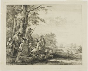 Scène familiale dans un paysage - Jean Jacques de Boissieu