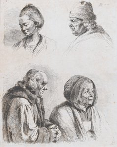 Étude de quatre têtes