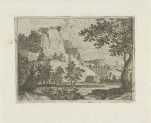 Roche dans un paysage fluvial