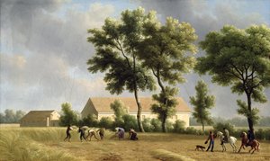 Paysage en Île-de-France avec moissonneurs, 1802
