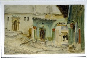 Le café dit de Fromentin, Alger par Lecomte du Nouy (1842 - 1923), fin XIXe siècle