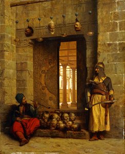 Têtes des rebelles Beys à la mosquée El Assaneyn, 1866 - Jean Leon Gerome