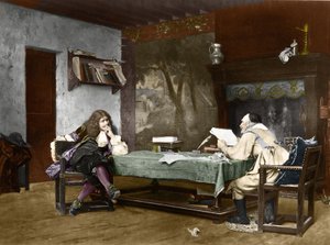 Les auteurs Jean-Baptiste Poquelin dit Molière (1622-1673) et Pierre Corneille (1606-1684)