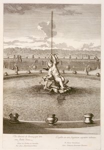 Fontaine avec cupidon tirant une flèche d