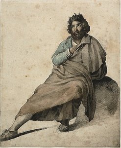 Paysan italien assis - Jean Louis André Théodore Géricault