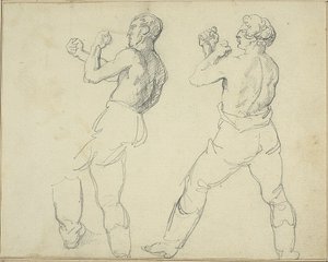 Deux boxeurs face à la gauche - Jean Louis André Théodore Géricault