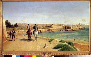 Antibes, la promenade à cheval. L