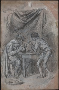 Lazarille de Tormes volant à boire à un aveugle - Jean Louis Ernest Meissonier