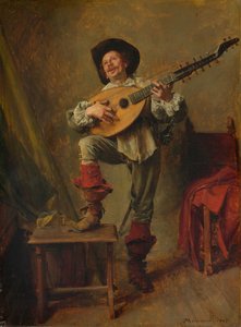 Soldat jouant du théorbe, 1865 - Jean Louis Ernest Meissonier