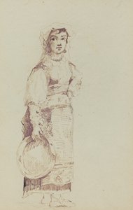 Femme avec un tambourin (verso)