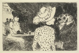 Scène de café (descriptive) - Jean Louis Forain