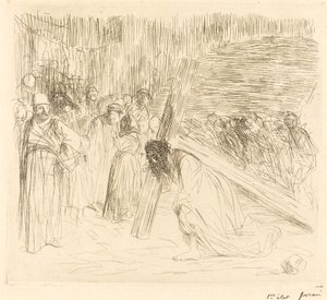 Christ portant la croix (cinquième planche)