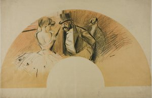 Éventail pour le bal Gavarni - Jean Louis Forain