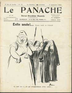 Illustration de Jean-Louis Forain (1852-1931) pour la couverture de Le Panache, magazine royaliste illustré, No. 20